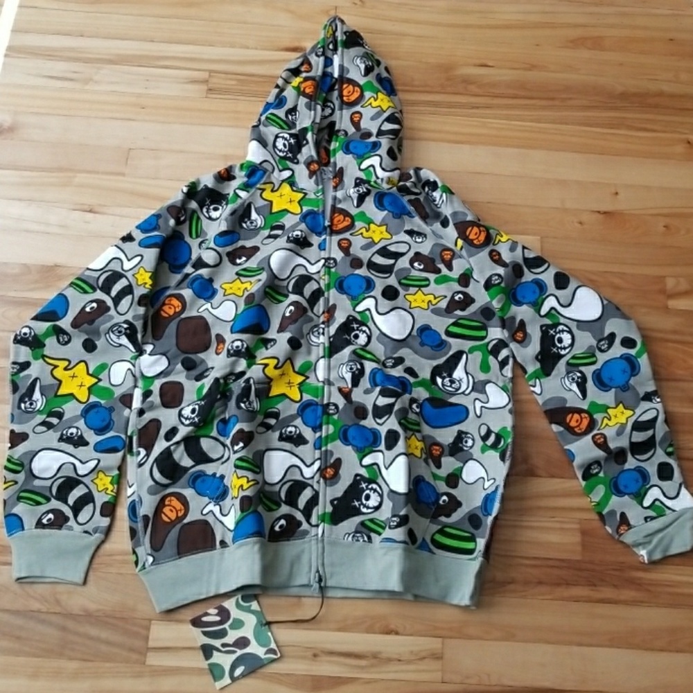 Bape & Ape Baby Milo x Kaws zipper Hoodie